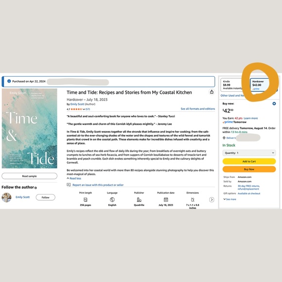 Time & Tide Cookbook: Recipes + Stories from my Coastal Kitchen by Emily Scott - Picture 2 of 11